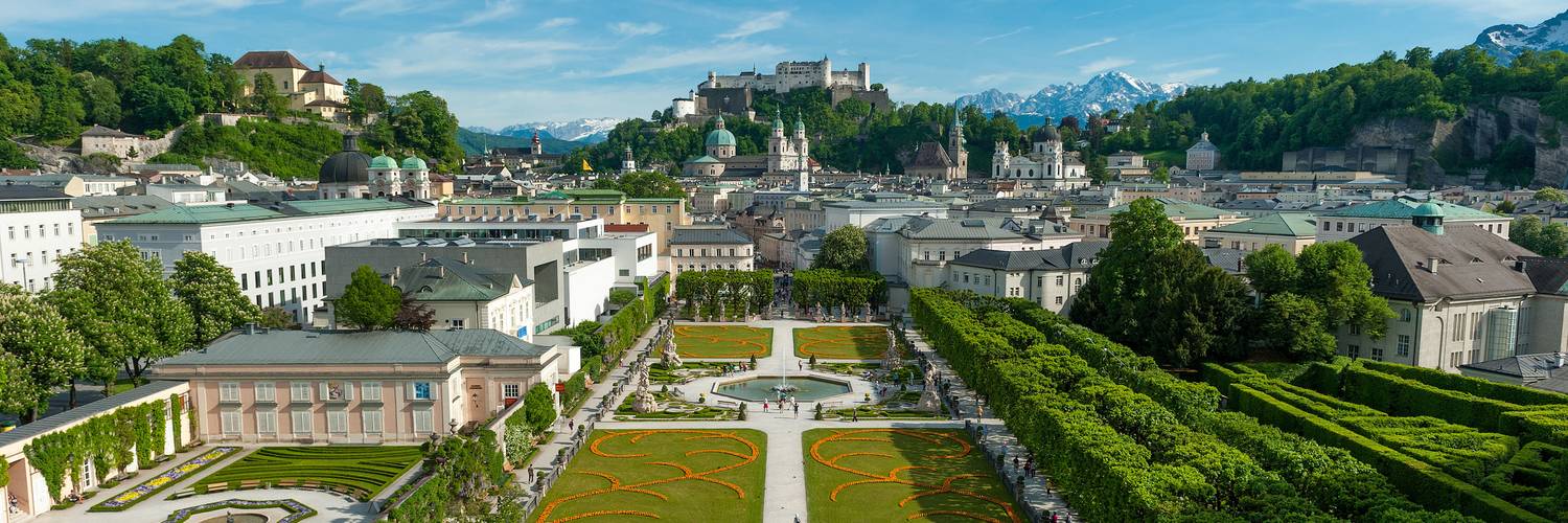 View over the Mirabell garden and the Salzburg oldtown | © Tourismus Salzburg GmbH