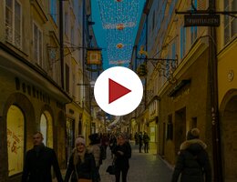 Lichtermeer in der Getreidegasse in Salzburg im Advent | © TSG Tourismus Salzburg GmbH / G. Breitegger