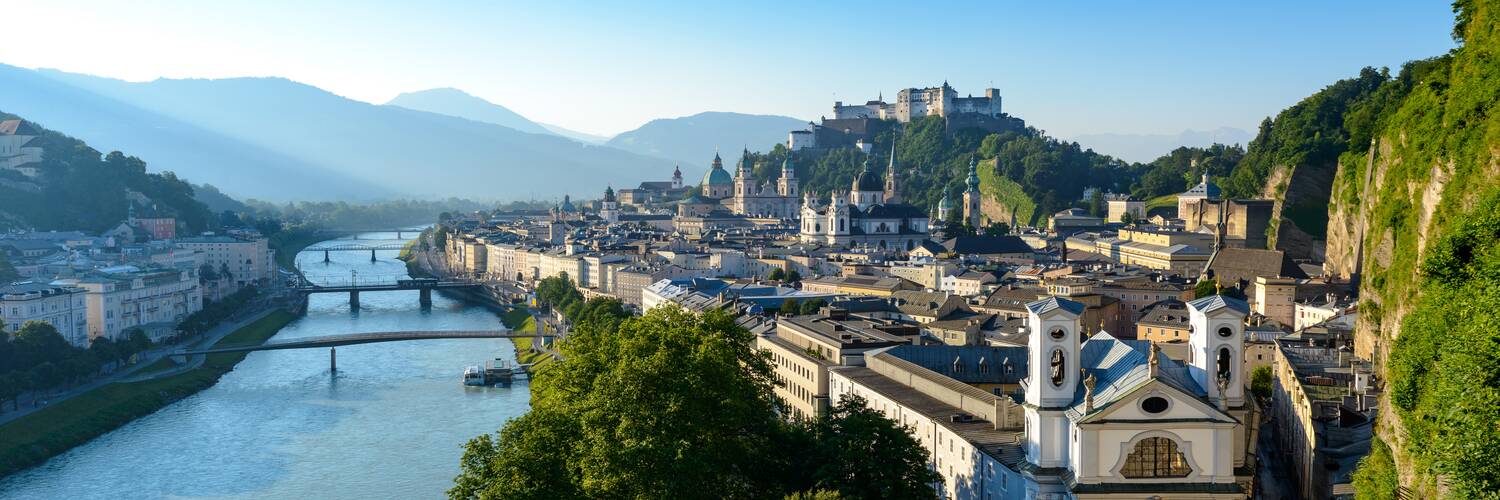 Aussicht vom Mönchsberg auf die barocke Salzburger Altstdat  | © Tourismus Salzburg GmbH 