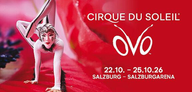 An artist from Cirque du Soleil in an acrobatic pose. The colors are vibrant and the image conveys a dynamic atmosphere. | © Live Nation Austria GmbH