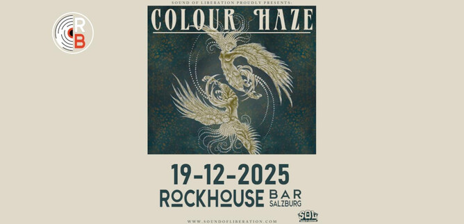 A poster for the concert of Colour Haze at Rockhouse in Salzburg. The event takes place on December 19, 2025. | © colourhaze