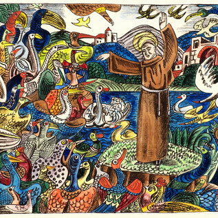 Franz von Zülow, Die Vogelpredigt, 1922 | © Stiftsmuseum Klosterneuburg