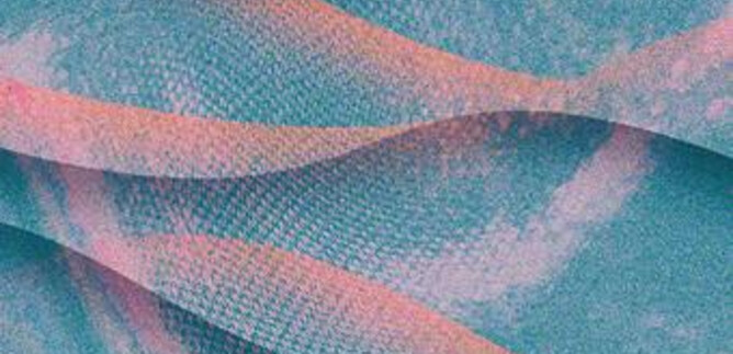 Eine abstrakte Darstellung mit wellenförmigen Mustern in Blau und Pink. Die Farbverläufe erzeugen einen sanften und harmonischen Eindruck. | © Toihaus