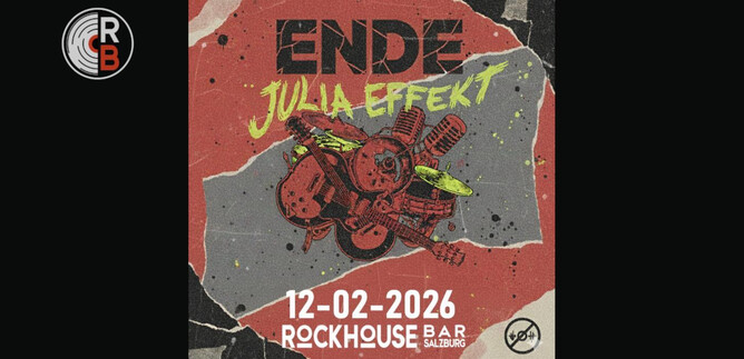 An event poster for a concert titled "End" by Julia Effekt. The event takes place on 12.02.2026 at Rockhouse Bar. | © Rockhouse Salzburg