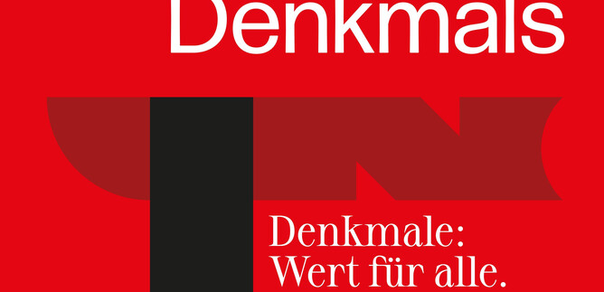 Ein grafisches Design für den "Tag des Denkmals". Der Text betont die Bedeutung von Denkmälern für alle. | © www.tagdesdenkmals.at