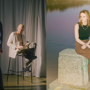 Zwei Personen in einem künstlerischen Setting. Links steht ein Mann mit Blumen, rechts sitzt eine Frau am Ufer. | © Yukno © Tim Cavadini | ResiReiner © Lukas Maier
