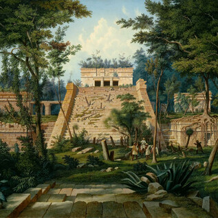 Der Tempel von Tulum in Yucatán, 1856 | © Salzburg Museum