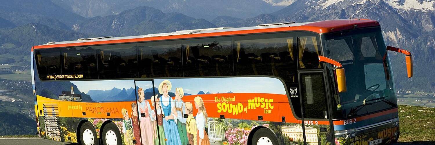 Panoramatours bus in the design of ‘The Sound of Music’ | © Salzburg Panorama Tours GmbH
