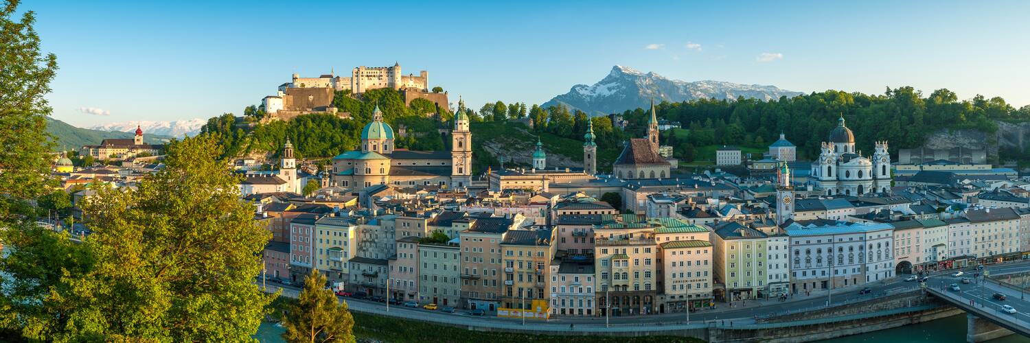 Salzburg-Panorama mit Blick auf die Salzach und die Altstadt von Salzburg | © Tourismus Salzburg