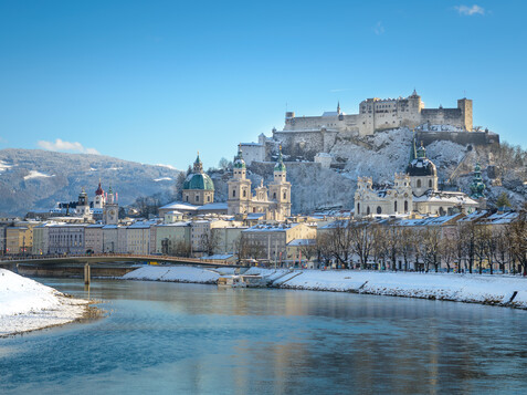 Panorama von Salzburg im Winter | © Tourismus Salzburg / G. Breitegger